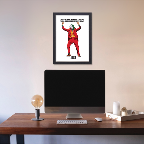 Joker Movie Poster Frame Movies Artwork Framed Posters Hollywood Movie Canvas Painting Photo Frames For Wall Decor Living Room Bedroom Art Study Room Restraunt Cafe Office & Home Decoration