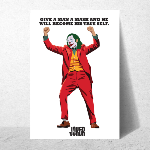 Joker Movie Poster Frame Movies Artwork Framed Posters Hollywood Movie Canvas Painting Photo Frames For Wall Decor Living Room Bedroom Art Study Room Restraunt Cafe Office & Home Decoration