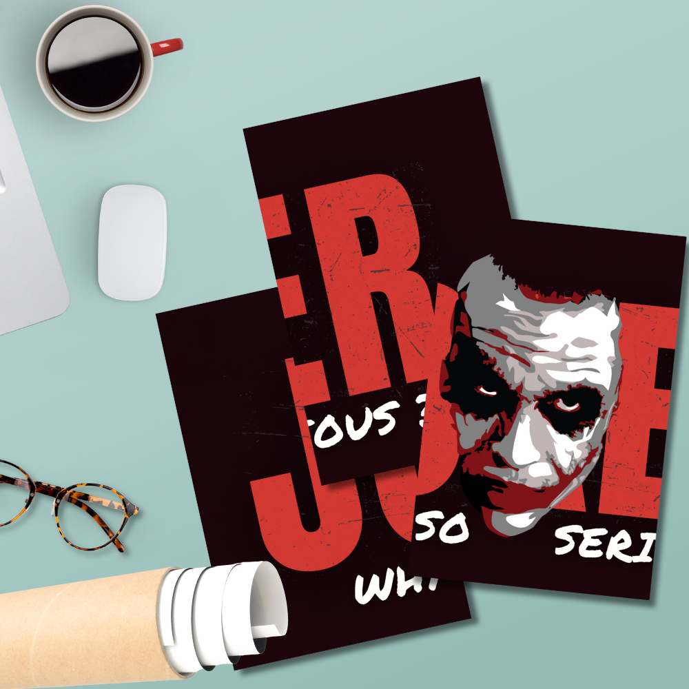Joker 3 Split Poster – “Why So Serious?” Dark Knight Villain Wall Art Poster