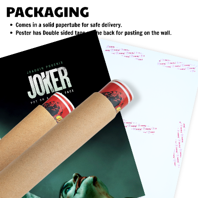 Joker Film Art Poster Frame Movie Movie Artwork Framed Posters Hollywood Movie Canvas Painting Photo Frames For Wall Decor Living Room Bedroom Art Study Room Restraunt Cafe Office & Home Decoration