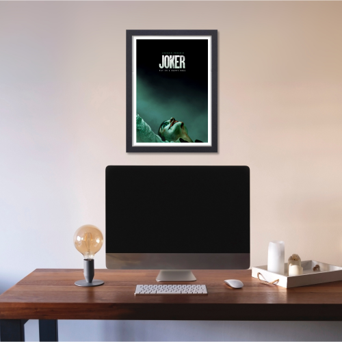 Joker Film Art Poster Frame Movie Movie Artwork Framed Posters Hollywood Movie Canvas Painting Photo Frames For Wall Decor Living Room Bedroom Art Study Room Restraunt Cafe Office & Home Decoration