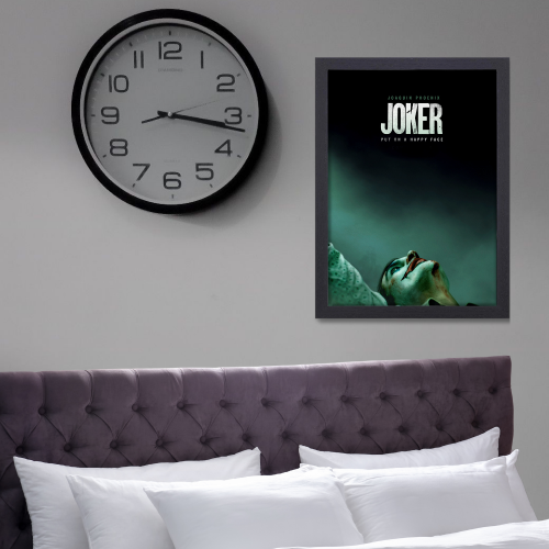 Joker Film Art Poster Frame Movie Movie Artwork Framed Posters Hollywood Movie Canvas Painting Photo Frames For Wall Decor Living Room Bedroom Art Study Room Restraunt Cafe Office & Home Decoration