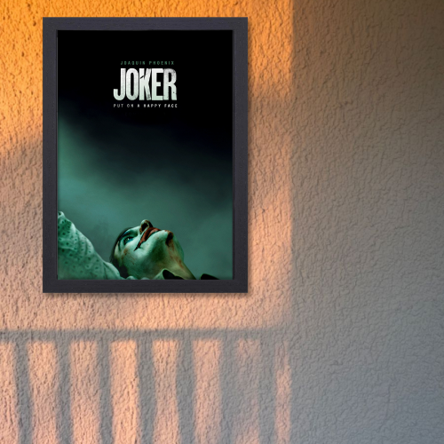 Joker Film Art Poster Frame Movie Movie Artwork Framed Posters Hollywood Movie Canvas Painting Photo Frames For Wall Decor Living Room Bedroom Art Study Room Restraunt Cafe Office & Home Decoration