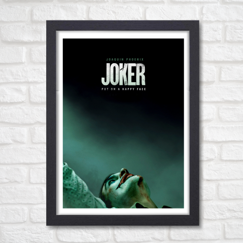 Joker Film Art Poster Frame Movie Movie Artwork Framed Posters Hollywood Movie Canvas Painting Photo Frames For Wall Decor Living Room Bedroom Art Study Room Restraunt Cafe Office & Home Decoration