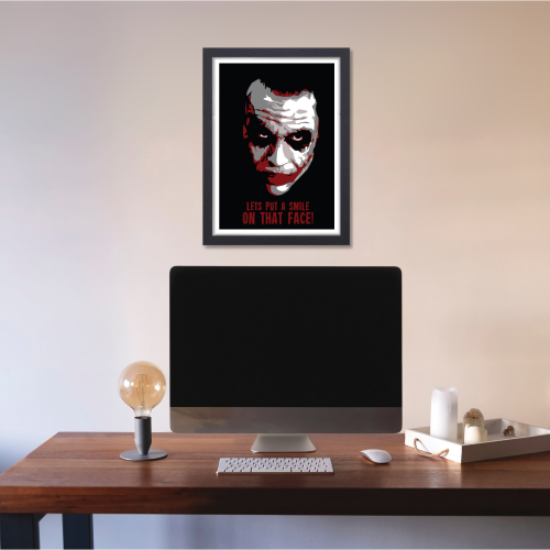 Joker Movie Poster Frame Movie Film Artwork Framed Posters Hollywood Movie Canvas Painting Photo Frames For Wall Decor Living Room Bedroom Art Study Room Restraunt Cafe Office & Home Decoration