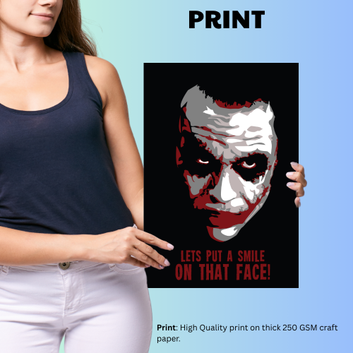 Joker Movie Poster Frame Movie Film Artwork Framed Posters Hollywood Movie Canvas Painting Photo Frames For Wall Decor Living Room Bedroom Art Study Room Restraunt Cafe Office & Home Decoration