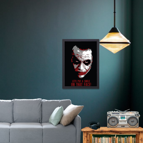 Joker Movie Poster Frame Movie Film Artwork Framed Posters Hollywood Movie Canvas Painting Photo Frames For Wall Decor Living Room Bedroom Art Study Room Restraunt Cafe Office & Home Decoration