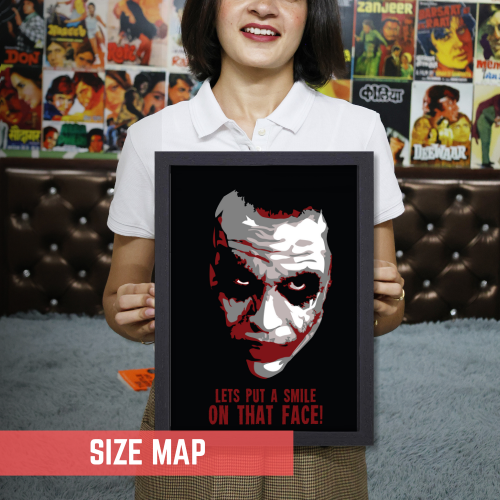 Joker Movie Poster Frame Movie Film Artwork Framed Posters Hollywood Movie Canvas Painting Photo Frames For Wall Decor Living Room Bedroom Art Study Room Restraunt Cafe Office & Home Decoration