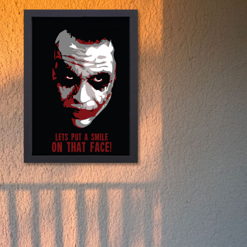 Joker Movie Poster Frame Movie Film Artwork Framed Posters Hollywood Movie Canvas Painting Photo Frames For Wall Decor Living Room Bedroom Art Study Room Restraunt Cafe Office & Home Decoration
