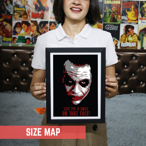 Joker Movie Poster Frame Movie Film Artwork Framed Posters Hollywood Movie Canvas Painting Photo Frames For Wall Decor Living Room Bedroom Art Study Room Restraunt Cafe Office & Home Decoration