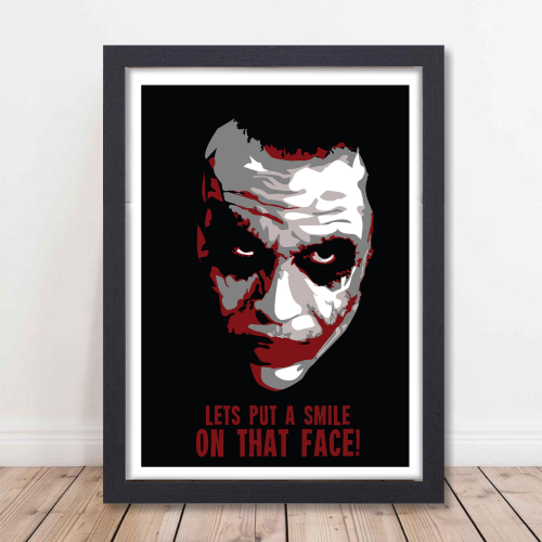 Joker Movie Poster Frame Movie Film Artwork Framed Posters Hollywood Movie Canvas Painting Photo Frames For Wall Decor Living Room Bedroom Art Study Room Restraunt Cafe Office & Home Decoration