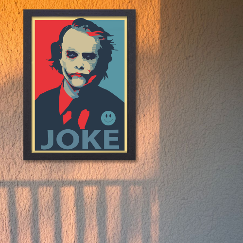 Joker Movie Poster Frame Action Thriller Film Artwork Framed Posters Hollywood Movie Canvas Painting Photo Frames For Wall Decor Living Room Bedroom Study Room Restraunt Cafe Office & Home Art Decoration
