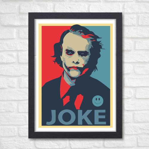 Joker Movie Poster Frame Action Thriller Film Artwork Framed Posters Hollywood Movie Canvas Painting Photo Frames For Wall Decor Living Room Bedroom Study Room Restraunt Cafe Office & Home Art Decoration