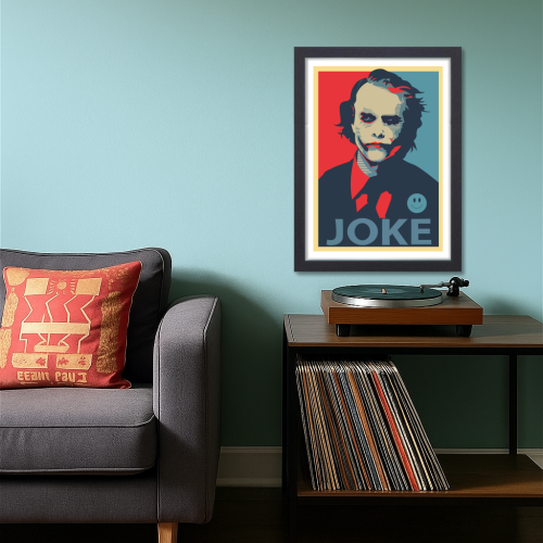 Joker Movie Poster Frame Action Thriller Film Artwork Framed Posters Hollywood Movie Canvas Painting Photo Frames For Wall Decor Living Room Bedroom Study Room Restraunt Cafe Office & Home Art Decoration