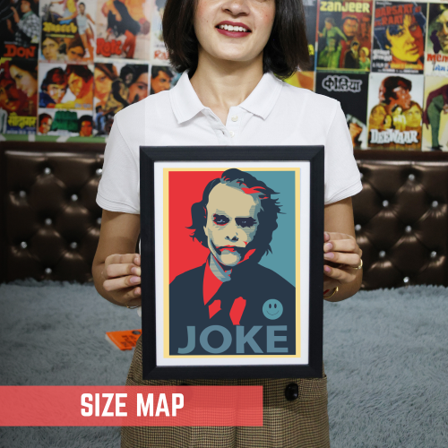 Joker Movie Poster Frame Action Thriller Film Artwork Framed Posters Hollywood Movie Canvas Painting Photo Frames For Wall Decor Living Room Bedroom Study Room Restraunt Cafe Office & Home Art Decoration