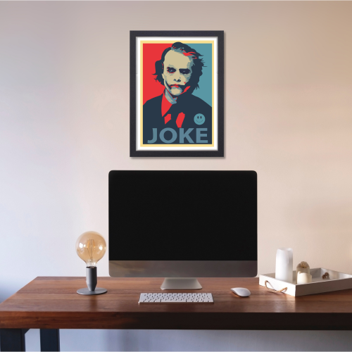 Joker Movie Poster Frame Action Thriller Film Artwork Framed Posters Hollywood Movie Canvas Painting Photo Frames For Wall Decor Living Room Bedroom Study Room Restraunt Cafe Office & Home Art Decoration