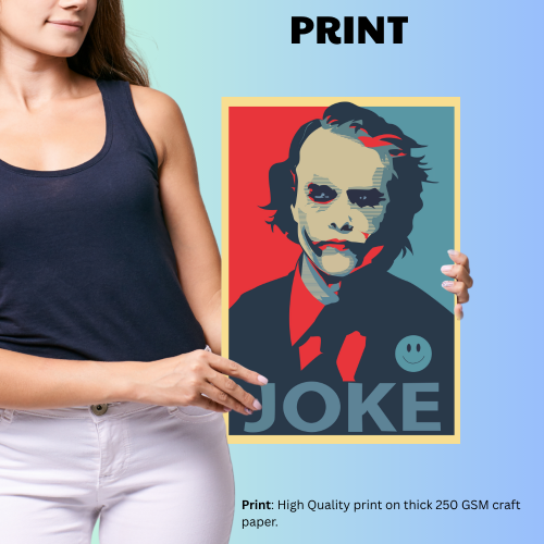 Joker Movie Poster Frame Action Thriller Film Artwork Framed Posters Hollywood Movie Canvas Painting Photo Frames For Wall Decor Living Room Bedroom Study Room Restraunt Cafe Office & Home Art Decoration