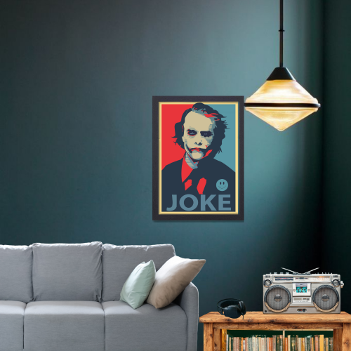 Joker Movie Poster Frame Action Thriller Film Artwork Framed Posters Hollywood Movie Canvas Painting Photo Frames For Wall Decor Living Room Bedroom Study Room Restraunt Cafe Office & Home Art Decoration