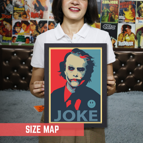 Joker Movie Poster Frame Action Thriller Film Artwork Framed Posters Hollywood Movie Canvas Painting Photo Frames For Wall Decor Living Room Bedroom Study Room Restraunt Cafe Office & Home Art Decoration