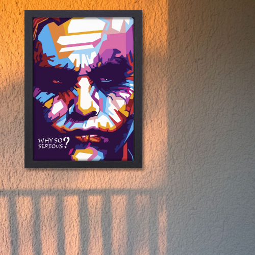 Joker Movie Poster Frame Movies Artwork Framed Posters Hollywood Movie Canvas Painting Photo Frames For Wall Decor Living Room Bedroom Art Study Room Restraunt Cafe Office & Home Decoration Artwork