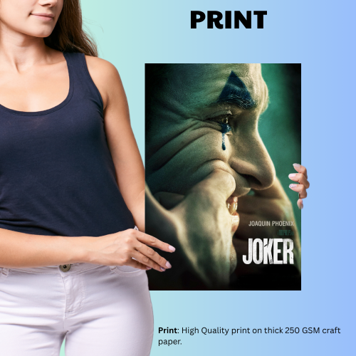 Joker Movie Poster Frame Movies Art work Film Framed Posters Hollywood Movie Canvas Painting Photo Frames For Wall Decor Living Room Bedroom Art Study Room Restraunt Cafe Office & Home Decoration