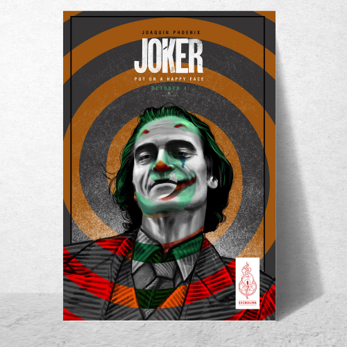 Joker Movie Poster Frame Hollywood Film Framed Posters Action Movies Artwork Canvas Painting Photo Frame for Wall Decor Home Art Decoration Living Room Bedroom Office Study Room Cafe