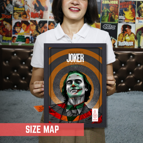 Joker Movie Poster Frame Hollywood Film Framed Posters Action Movies Artwork Canvas Painting Photo Frame for Wall Decor Home Art Decoration Living Room Bedroom Office Study Room Cafe
