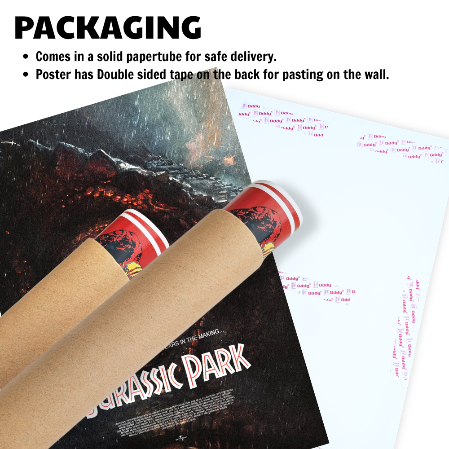 Jurassic park Movie Poster Frame Adventure Sci-fi Movies Framed Posters Hollywood Film Art work Canvas Painting Photo Frames for Wall Art Decor Living Room Bedroom  Study Room Restraunt Cafe Office & Home Decoration