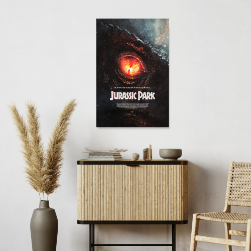 Jurassic park Movie Poster Frame Adventure Sci-fi Movies Framed Posters Hollywood Film Art work Canvas Painting Photo Frames for Wall Art Decor Living Room Bedroom  Study Room Restraunt Cafe Office & Home Decoration