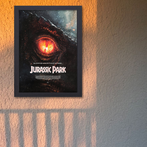 Jurassic park Movie Poster Frame Adventure Sci-fi Movies Framed Posters Hollywood Film Art work Canvas Painting Photo Frames for Wall Art Decor Living Room Bedroom  Study Room Restraunt Cafe Office & Home Decoration