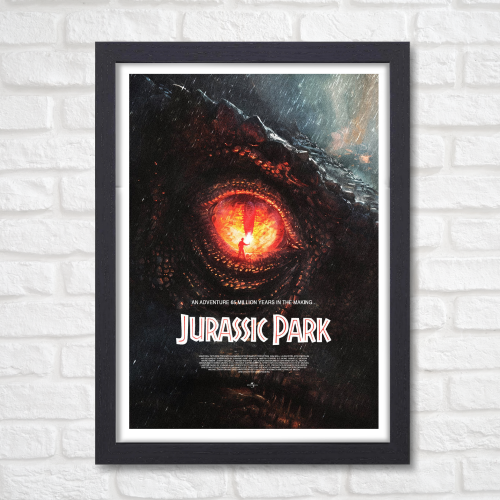 Jurassic park Movie Poster Frame Adventure Sci-fi Movies Framed Posters Hollywood Film Art work Canvas Painting Photo Frames for Wall Art Decor Living Room Bedroom  Study Room Restraunt Cafe Office & Home Decoration