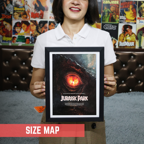 Jurassic park Movie Poster Frame Adventure Sci-fi Movies Framed Posters Hollywood Film Art work Canvas Painting Photo Frames for Wall Art Decor Living Room Bedroom  Study Room Restraunt Cafe Office & Home Decoration
