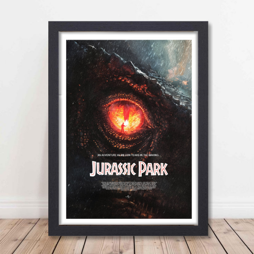 Jurassic park Movie Poster Frame Adventure Sci-fi Movies Framed Posters Hollywood Film Art work Canvas Painting Photo Frames for Wall Art Decor Living Room Bedroom  Study Room Restraunt Cafe Office & Home Decoration