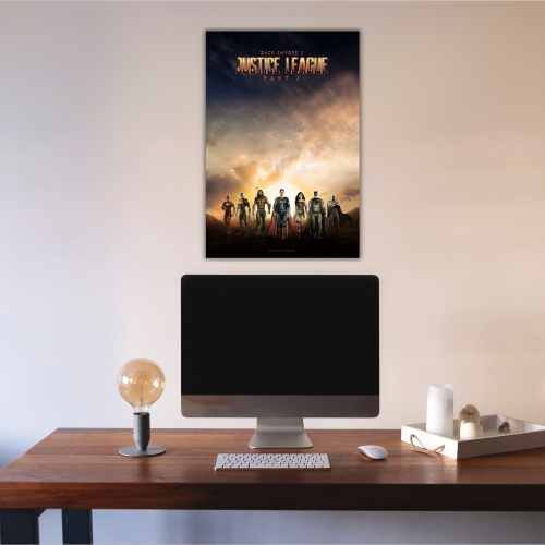 Justice League movie fan poster, Justice League movie poster frames