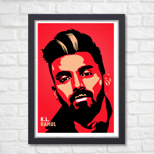 Sports Photo Frame Wall Poster for Bedroom Gift for Cricket Fans Inspirational Poster for Kids Sports Room Decoration Cricket Player Poster Frame Stylish Wall Art for Office 10x13 Poster Frame