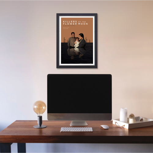 Killers Of The Flower Moon Movie Poster Frame Westren Thriller Film Artwork Framed Posters Hollywood Movies Canvas Painting Photo Frames for Wall Decor Living Living Room Bedroom  Study Room Restraunt Cafe Office & Home Decoration