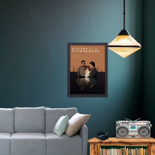 Killers Of The Flower Moon Movie Poster Frame Westren Thriller Film Artwork Framed Posters Hollywood Movies Canvas Painting Photo Frames for Wall Decor Living Living Room Bedroom  Study Room Restraunt Cafe Office & Home Decoration