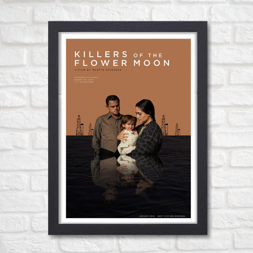 Killers Of The Flower Moon Movie Poster Frame Westren Thriller Film Artwork Framed Posters Hollywood Movies Canvas Painting Photo Frames for Wall Decor Living Living Room Bedroom  Study Room Restraunt Cafe Office & Home Decoration