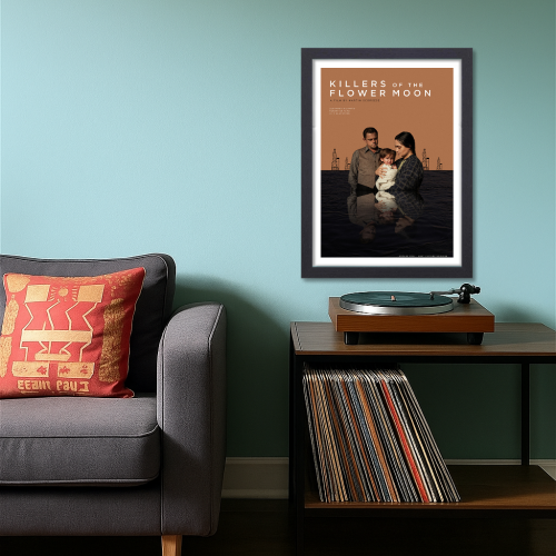 Killers Of The Flower Moon Movie Poster Frame Westren Thriller Film Artwork Framed Posters Hollywood Movies Canvas Painting Photo Frames for Wall Decor Living Living Room Bedroom  Study Room Restraunt Cafe Office & Home Decoration
