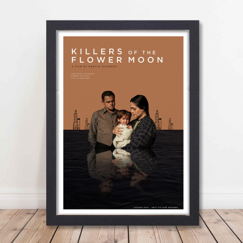 Killers Of The Flower Moon Movie Poster Frame Westren Thriller Film Artwork Framed Posters Hollywood Movies Canvas Painting Photo Frames for Wall Decor Living Living Room Bedroom  Study Room Restraunt Cafe Office & Home Decoration