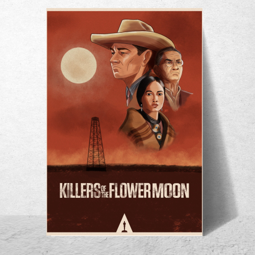 Killers Of The Flower Moon Movie Poster Frame Westren Thriller Movies Artwork Framed Posters Hollywood Film Canvas Painting Photo Frames for Wall Decor Living Living Room Bedroom  Study Room Restraunt Cafe Office & Home Decoration