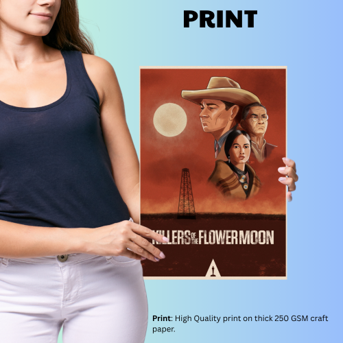 Killers Of The Flower Moon Movie Poster Frame Westren Thriller Movies Artwork Framed Posters Hollywood Film Canvas Painting Photo Frames for Wall Decor Living Living Room Bedroom  Study Room Restraunt Cafe Office & Home Decoration