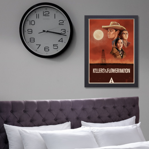 Killers Of The Flower Moon Movie Poster Frame Westren Thriller Movies Artwork Framed Posters Hollywood Film Canvas Painting Photo Frames for Wall Decor Living Living Room Bedroom  Study Room Restraunt Cafe Office & Home Decoration