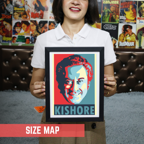 Kishor Kumar Indian Playback Singer and Musician Blue & yellow Color Television Actor Music Artist Pop Culture Motivational Quote Matte Finish Beautiful Wall Decor Music Artist Pop Art Framed Poster, Kishor Kumar Classic Singer, Actor Artwork Bollywood Poster Frame Canvas Painting Musicians Framed Posters Music Songs Photo Frames for Wall Decor Livingroom Bedroom Dining Hall Kitchen Restraunt Restro Cafe & Office Walls Decoration, kishor kumar poster, kishor kumar poster pic, kishor kumar poster portrait