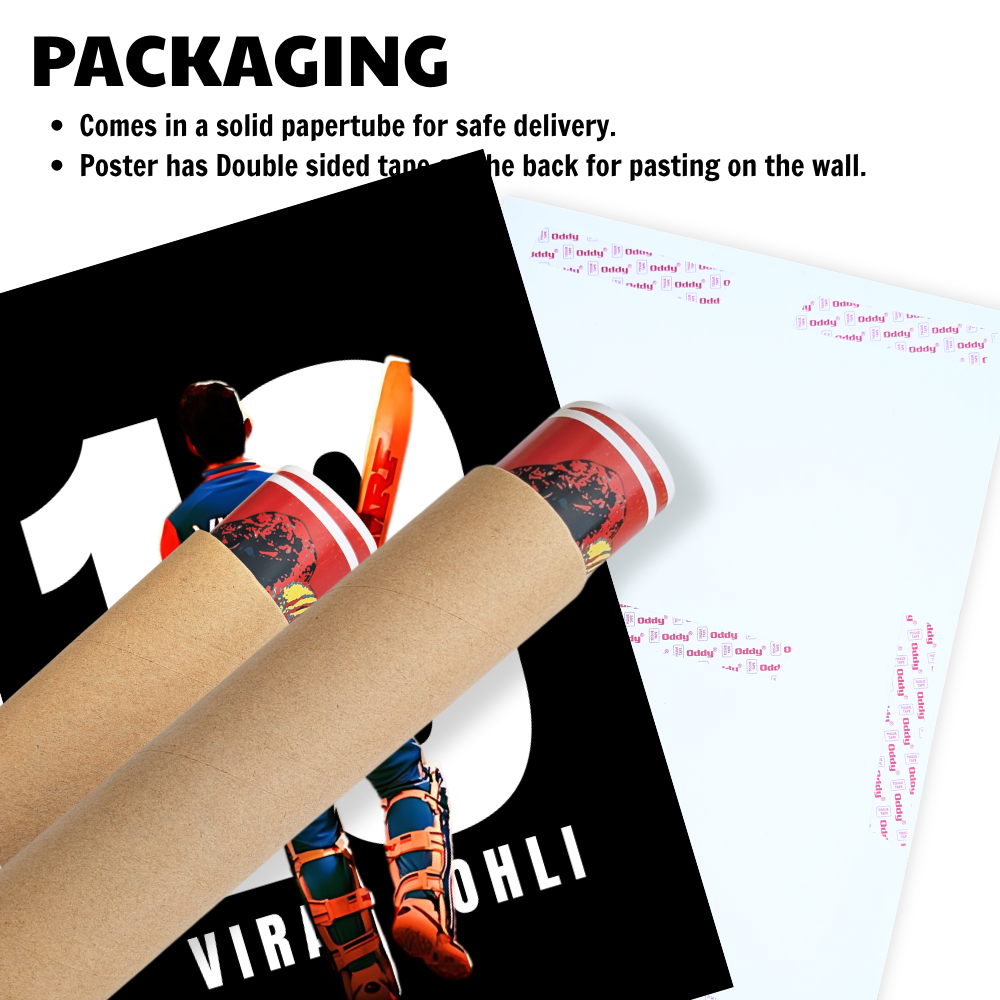 Cricketer Virat Kohli Poster Cricket Players Motivational Player King Kohli posters with frame or without frame For wall decor, room decoration home bedroom living room Paintings Hostel Boys Ideal For Cricket Fans 18