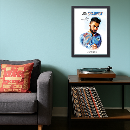 Cricketer Virat Kohli Poster Cricket Players Motivational Poster, Player King Kohli poster For wall decor, room decoration home bedroom living room Paintings Hostel Boys Ideal For Cricket Fans Kohli Poster, Virat Kohli Poster, Virat Kohli Poster, Virat Kohli posters for wall, Kohli Posters for wall, Virat Kohli Frame, Virat Kohli Poster Framed, Virat Kohli Motivational wall frames, Kohli Frame, Virat Kohli Photo frame for wall, virat kohli frame for wall, Virat Kohli Poster framed, Virat Kohli Posters