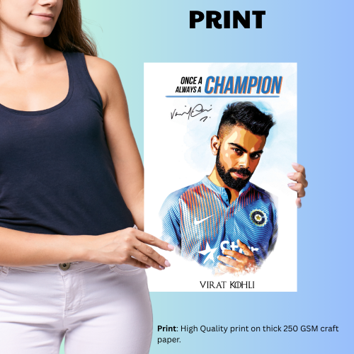 Cricketer Virat Kohli Poster Cricket Players Motivational Poster, Player King Kohli poster For wall decor, room decoration home bedroom living room Paintings Hostel Boys Ideal For Cricket Fans Kohli Poster, Virat Kohli Poster, Virat Kohli Poster, Virat Kohli posters for wall, Kohli Posters for wall, Virat Kohli Frame, Virat Kohli Poster Framed, Virat Kohli Motivational wall frames, Kohli Frame, Virat Kohli Photo frame for wall, virat kohli frame for wall, Virat Kohli Poster framed, Virat Kohli Posters