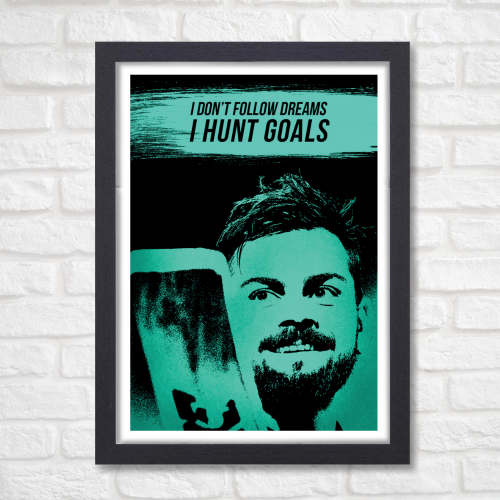 Virat Kohli Cricket Cricketer Virat Kohli Poster Cricket Players Motivational Player King Kohli posters with frame or without frame For wall decor, room decoration home bedroom living room Paintings Hostel Boys Ideal For Cricket Fans Photos