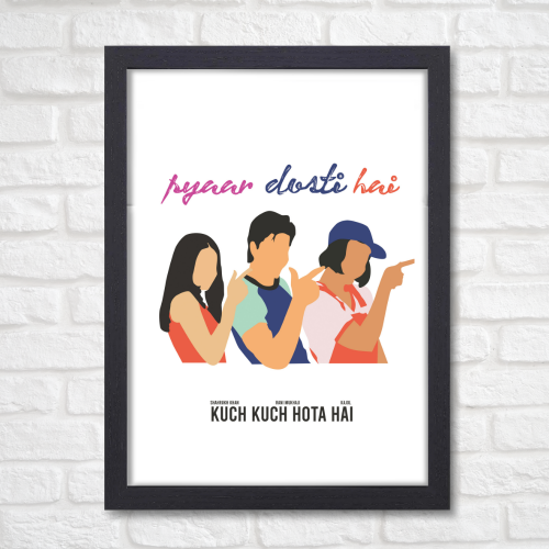 Bollywood Movie Kuch Kuch Hota Hai Poster Frame Shahrukh Khan, Kajol, Rani Mukherjee Movies Framed Posters QUOTES Canvas Painting Photo Frames For Wall Decor Bedroom Living Room Decoration Home Office Restraunt Cafe, kuch kuch hota hai poster, kuch kuch hota hai movie poster hd, kuch kuch hota hai movie photos, kuch kuch hota hai movie poster copied, kuch kuch hota hai movies posters, kuch kuch hota hai poters, shah rukh khan poster, king shah rukh khan poster, shah rukh khan poster switzerland