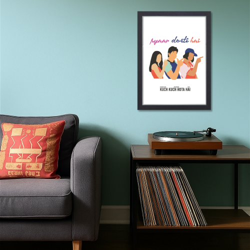Bollywood Movie Kuch Kuch Hota Hai Poster Frame Shahrukh Khan, Kajol, Rani Mukherjee Movies Framed Posters QUOTES Canvas Painting Photo Frames For Wall Decor Bedroom Living Room Decoration Home Office Restraunt Cafe, kuch kuch hota hai poster, kuch kuch hota hai movie poster hd, kuch kuch hota hai movie photos, kuch kuch hota hai movie poster copied, kuch kuch hota hai movies posters, kuch kuch hota hai poters, shah rukh khan poster, king shah rukh khan poster, shah rukh khan poster switzerland